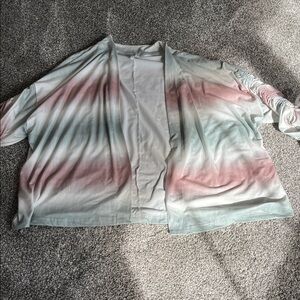 Elegant Gradient Open-Front Blouse